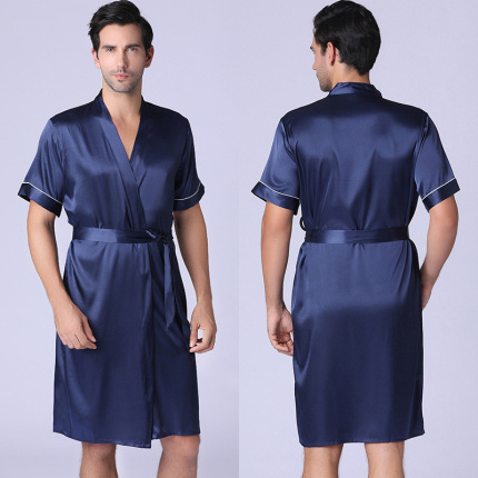 silk robe siamese short sleeve