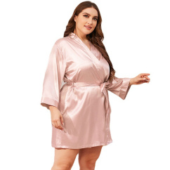 pink robe simple natural large size
