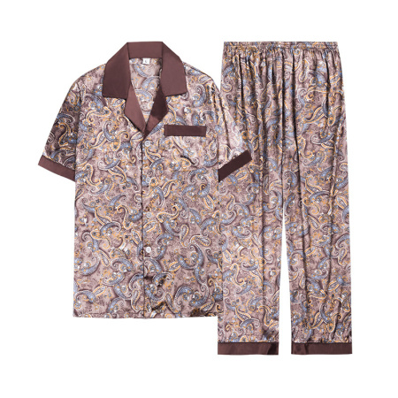 luxury simulated silk pajama sets