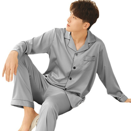 pajama set men simulated silk