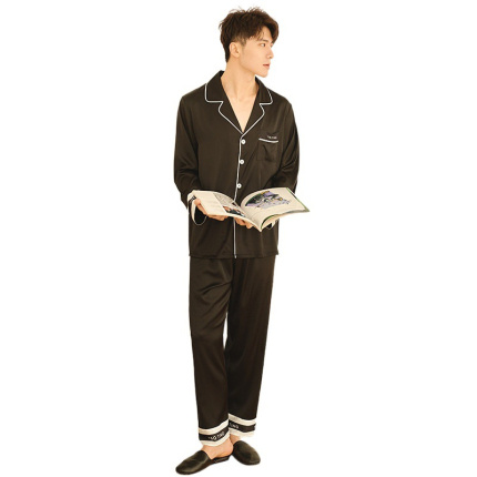 mens silk pajamas home comfortable