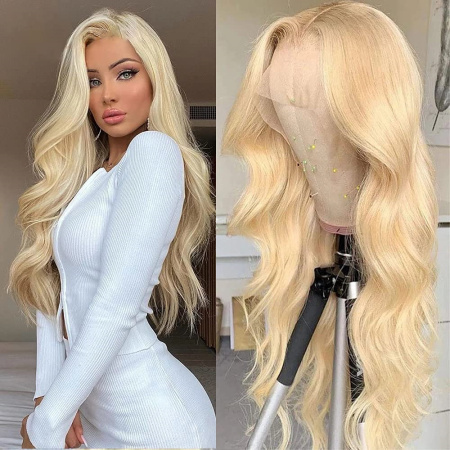 lace wig featuring a body wave texture