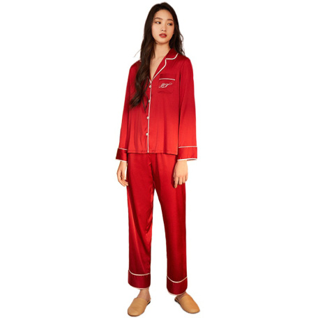 womens silk pajamas sets thin section