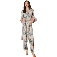women's lightweight pajama set satin chiffon