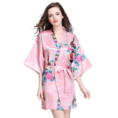 floral silk robes japanese and korean characteristics