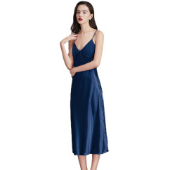 sexy nightgown imitation silk simple