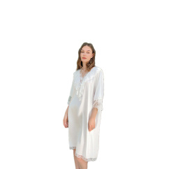 white pretty nightdresses imitation silk