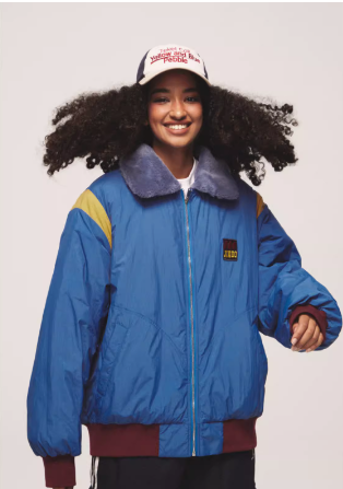 Vintage lapel padded jacket