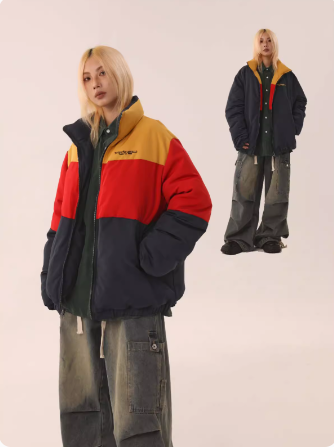 Rainbow quilted jacket