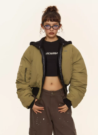 Short Spice girl down padded jacket
