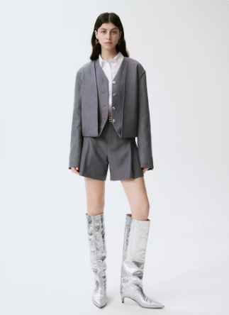 Fake two gray suit jackets