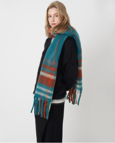 Cashmere plaid scarf