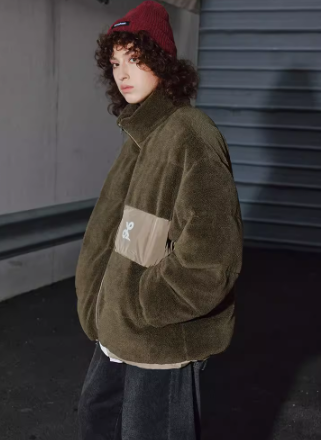 Lamb wool padded jacket