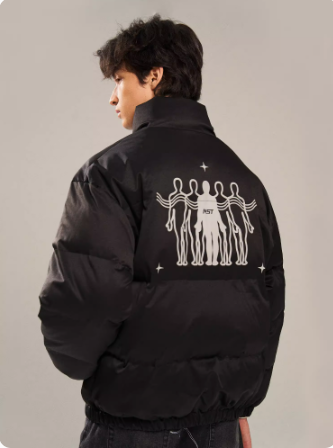 Warm black cotton jacket