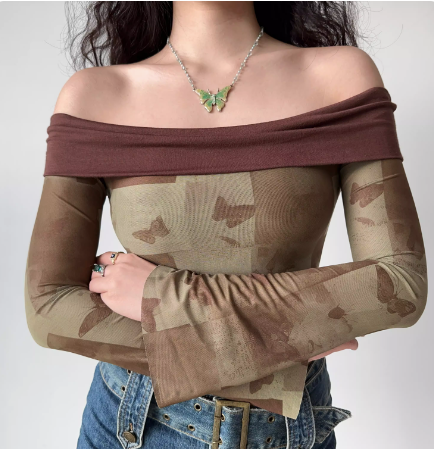 Vintage butterfly print T-shirt
