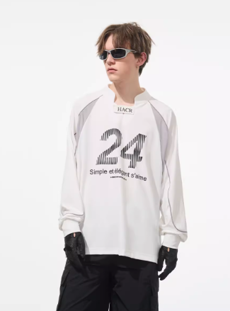 Mesh patchwork T-shirt