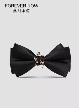 The groom's wedding bow tie