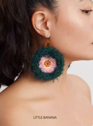Cute big plush earrings