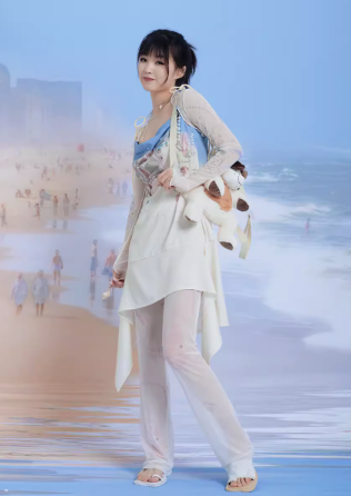 Irregular satin dress