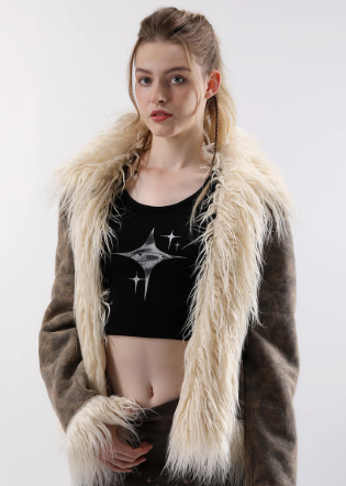 Imitation fur coat