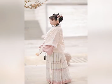 An original creation, this rabbit fur-lined Hanfu ensemble for women features a Ming Dynasty-style combined collar and exquisite embroidered cape. The standing collar and 'pipa' sleeves add a touch of elegance, complemented by the horse-faced skirt, making it a perfect attire for paying respects during the New Year festivities.
#Chinese Hanfu
#Horse faced skirt
#Original Hanfu
#Latest model
#Early Spring Style
#Spring and Summer
#Ancient Style Hanfu