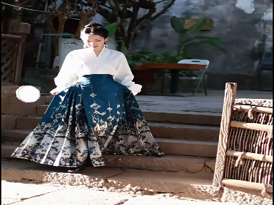 Original recreation of Ming-style horse face skirt with traditional Chinese makeup patterns, original national style skirt for women in the Hanfu fashion.#Chinese Hanfu
#Horse faced skirt
#Original Hanfu
#Latest model
#Early Spring Style
#Spring and Summer
#Ancient Style Hanfu