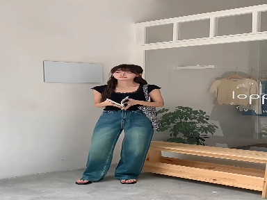 Big leg long Tencel hemp high waist narrow version slim wide leg jeans feminine drop small straight leg jeans