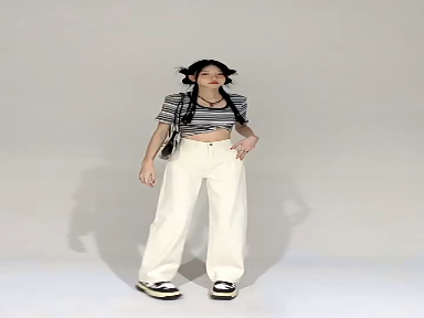 Beige and white small narrow version of straight leg jeans women spring high waist thin wide leg pants loose sag
Mopping pants