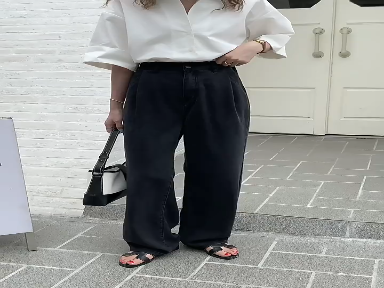 Black Lysel cool jeans women's summer thin breathable loose straight tube tencel wide leg jeans women