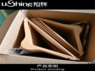 Hotel hangers Natural vintage wooden non-slip non-trace clothes wooden hangers