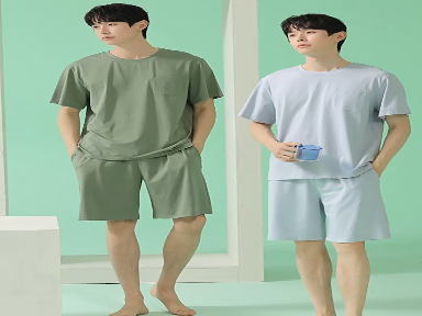 Men's summer thin Modal cotton cool short sleeve shorts Ice silk summer men's home wear set