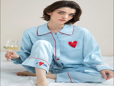 Pajamas women spring love summer breathable comfortable home can be worn outside the home suit