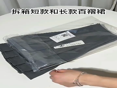 Black pleated skirt female spring autumn 2024 new thin A-line skirt Small spice jk skirt lengthened