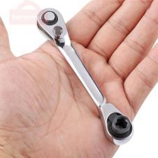 Mini 1/4inch Ratchet Wrench Batch Head Handle Small Fly Socket Wrench Double-Ended Torque Wrench Spanner Hand Repair Tools