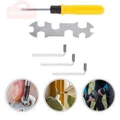 Portable MTB Multipurpose Wrench Multi Tool Screwdriver for Motorcycle Bike (Yellow)
