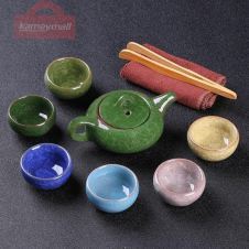 Tea set ceramics tea pot Chinese tea set tea ceremony home garden kung-fu-tea-set colorful