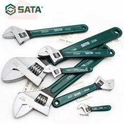 SATA Professional DIY Adjustable Wrench Spanner with Cushion Grip Repair Wrench 47248