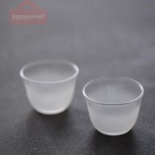 LUWU glass teacup glass kung fu cup drinkware 50ml (Clear)