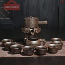 Purple clay stone grinding semi-automatic Tea Set Creative Kung Fu tea pot Tea ceremony supplies for making Oolong tea pu'er tea