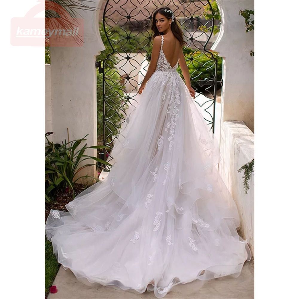 LORIE-A-Line-Wedding-Dress-3D-Flowers-Spaghetti-Strap-Bride-Dress-2019-Backless-Princess-Long-Boho (1)