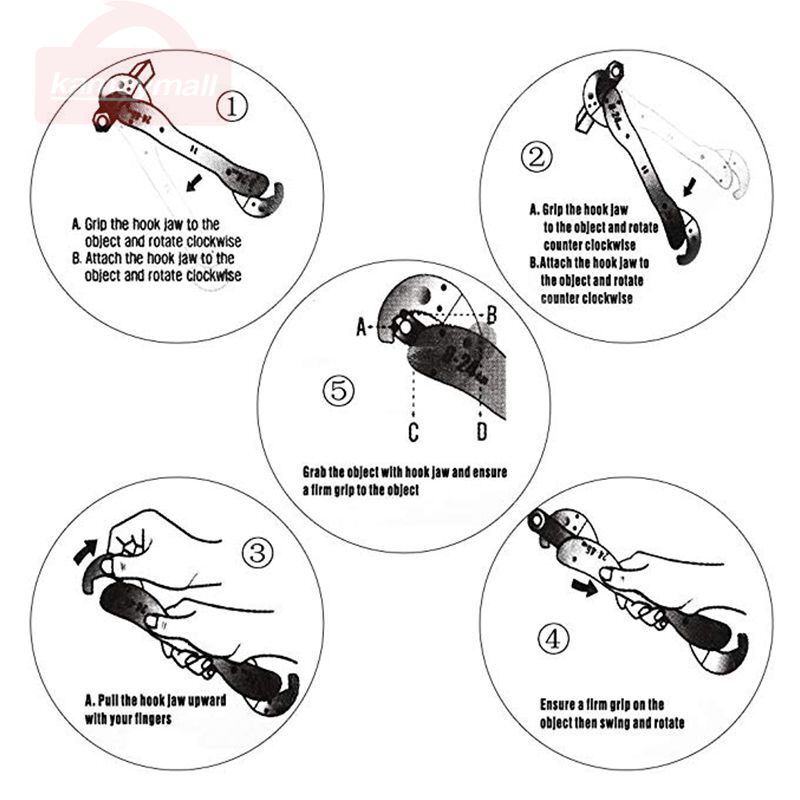 3REIZ 9-45mm Double Head Magic Wrench Universal Adjustable Key Multi Function Pipe Torque Spanner Plumbing Nut Grip Repair Tool